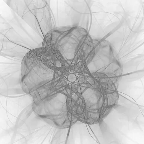 HD Abstract fractal forms morph and oscillate (Loop) Video stock 108611077