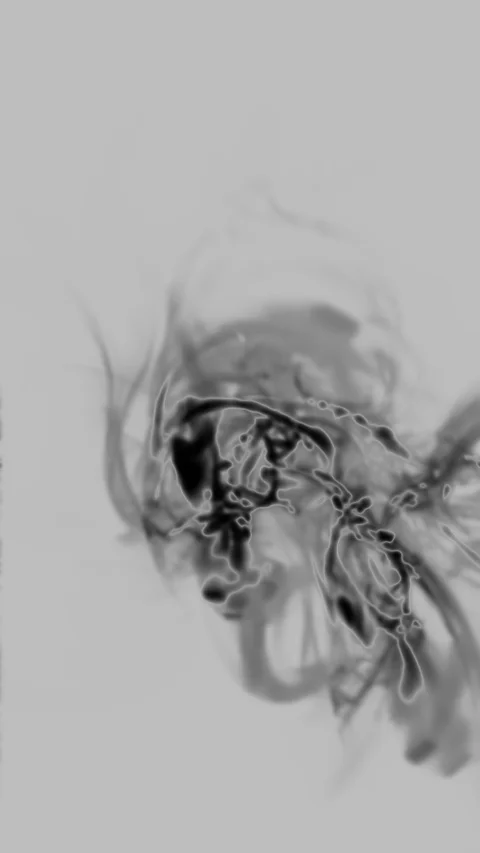 HD Abstract fractal forms morph and oscillate (Loop) Video stock 108612234