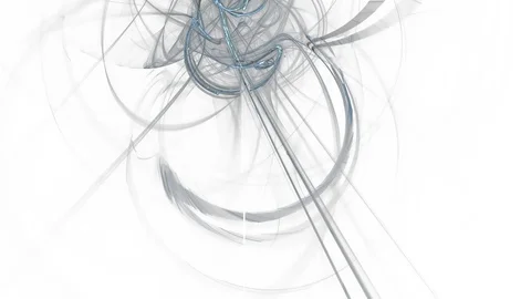 HD Abstract fractal forms morph and oscillate (Loop) Video stock 108617907