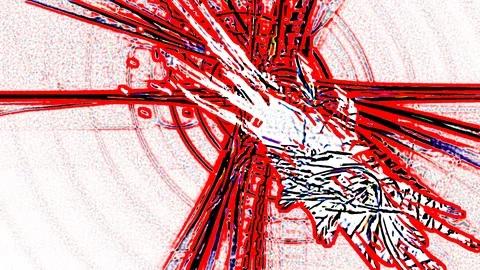 HD Abstract fractal forms morph and oscillate (Loop) Stock Footage 108792506