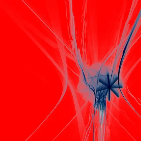 HD Abstract fractal forms morph and oscillate (Loop) Stock Footage 108842434