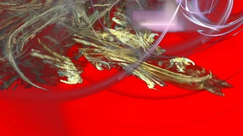 HD Abstract fractal forms morph and oscillate (Loop) Video stock 108856047