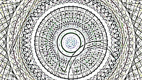 HD Abstract fractal forms morph and oscillate (Loop) Video stock 108863211