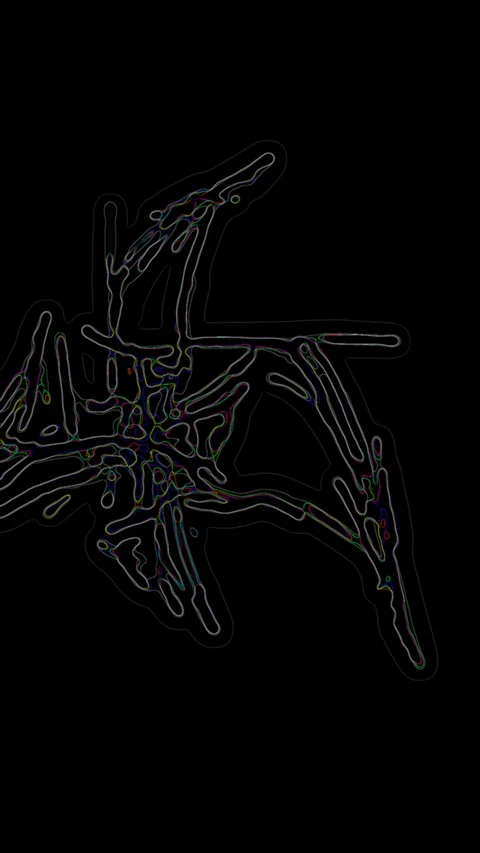 HD Abstract fractal forms morph and oscillate (Loop) Video stock 108894627