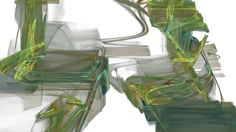 HD Abstract fractal forms morph and oscillate (Loop) Video stock 108974082