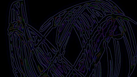 HD Abstract fractal forms morph and oscillate (Loop) Video stock 109008077