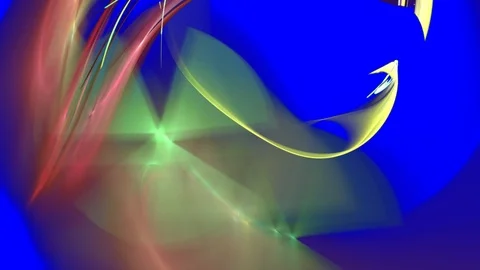 HD Abstract fractal forms morph and oscillate (Loop) Video stock 109256407