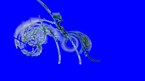 HD Abstract fractal forms morph and oscillate (Loop) Video stock 109357052