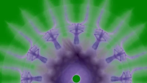 HD Abstract fractal forms morph and oscillate (Loop) Stock Footage 109418865