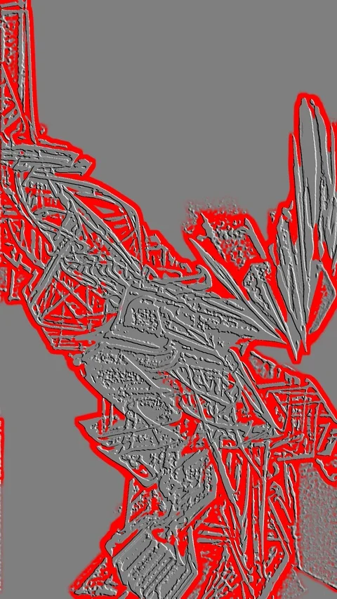 HD Abstract fractal forms morph and oscillate (Loop) Video stock 109451138