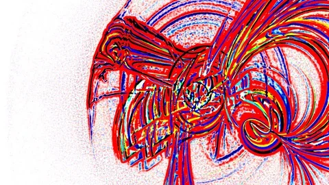 HD Abstract fractal forms morph and oscillate (Loop) Stock Footage 109582044