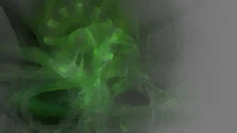 HD Abstract fractal forms morph and oscillate (Loop) Vídeos de archivo 109588826