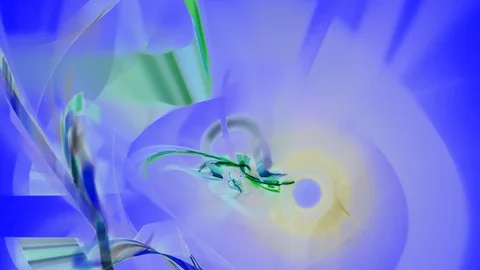 HD Abstract fractal forms morph and oscillate (Loop) Stock Footage 109609533