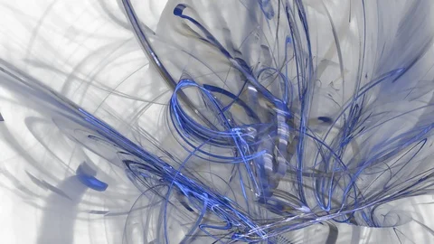 HD Abstract fractal forms morph and oscillate (Loop) Stock Footage 109621638