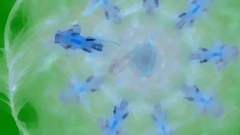 HD Abstract fractal forms morph and oscillate (Loop) Vídeos de archivo 110275973