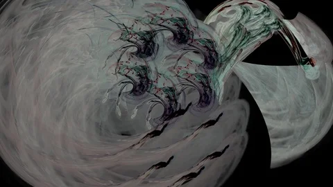 HD Abstract fractal forms morph and oscillate (Loop) Stock Footage 110291161