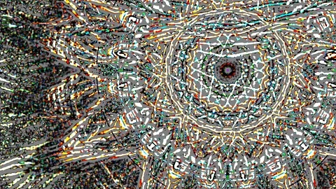 HD Abstract fractal forms morph and oscillate (Loop) Stock Footage 110621409