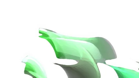 HD Abstract fractal forms morph and oscillate (Loop) Video stock 110712594