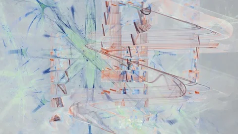 HD Abstract fractal forms morph and oscillate (Loop) Stock Footage 110713973