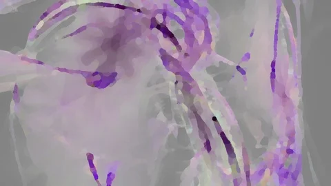 HD Abstract fractal forms morph and oscillate (Loop) 動画素材 110825187