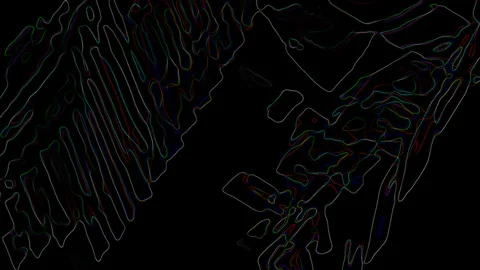HD Abstract fractal forms morph and oscillate (Loop) Video stock 110864865