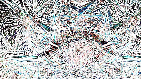 HD Abstract fractal forms morph and oscillate (Loop) Video stock 111056075