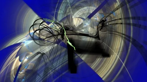 HD Abstract fractal forms morph and oscillate (Loop) Stock Footage 111066174