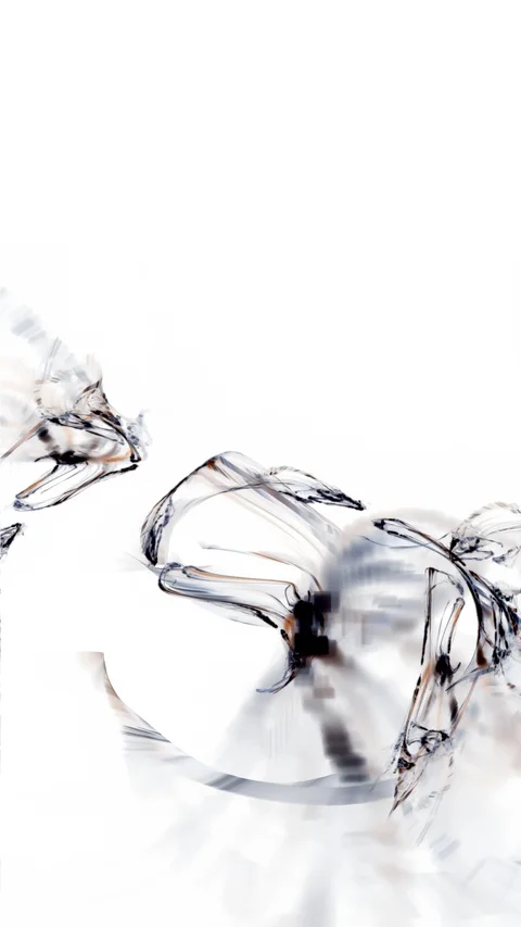 HD Abstract fractal forms morph and oscillate (Loop) Video stock 111067108