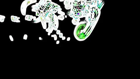 HD Abstract fractal forms morph and oscillate (Loop) Stock Footage 111067667