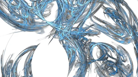HD Abstract fractal forms morph and oscillate (Loop) Stock Footage 111155150