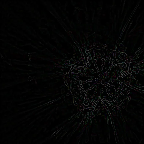 HD Abstract fractal forms morph and oscillate (Loop) Video stock 111328194