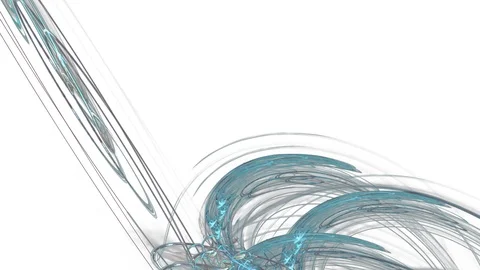 HD Abstract fractal forms morph and oscillate (Loop) Video stock 111344537