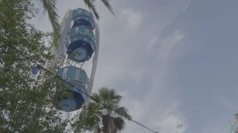 HD ABSTRACT SHOT OF FERRIS WHEEL IN THE DAY Stock Footage 132085853