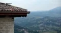 HD Aerial View of San Marino, Beautiful Landscape, Old House Roof and Horns HD Footage