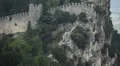 HD Aerial View of San Marino, Guaita Tower, Morning Fog, Castle, Old Town Hall HD Footage