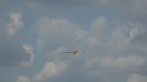 HD Air Show , Glider Sailplane Landing, Takeoff, Aircraft, Sports Gliders Stock Footage