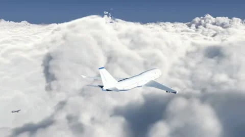 HD - Airplane in the sky Stock Footage 21061741