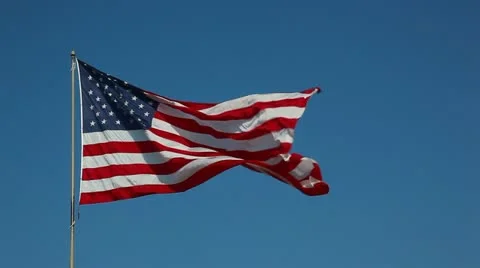 Hd of american flag Stock Footage