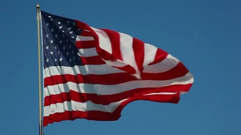 Hd of american flag Video stock 11016491
