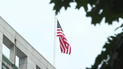HD | American Flag Waving Stock Footage 77070653