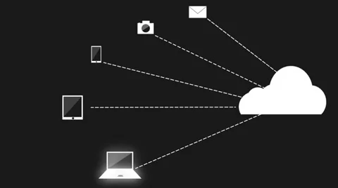 HD: Animated Diagram of cloud computing Stock Footage 39548337