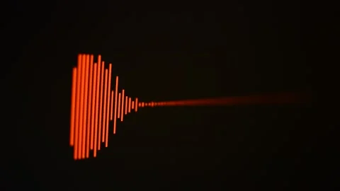 HD animation of a red sound wave on blac... | Stock Video | Pond5