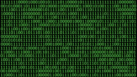 HD animation of a solid wall of binary code Stock Footage 10723687