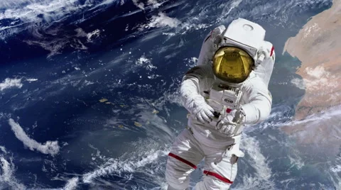 HD Astronaut on Spacewalk Video stock 1102454