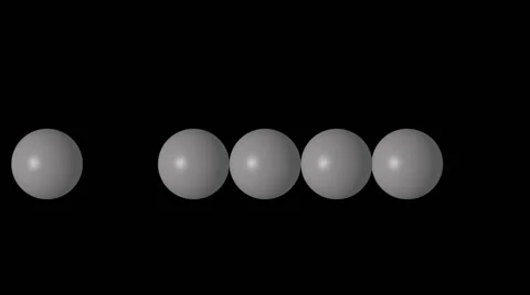 HD, Balancing Balls, Newton's Cradle. Loop Video stock 49078690