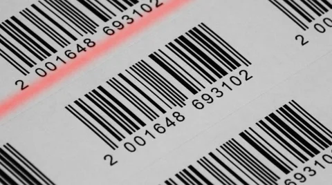 HD - Bar Code Scanner Stock Footage 6910398