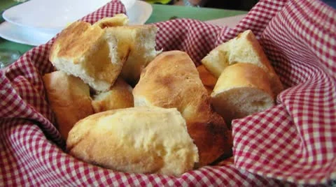 HD: Basket Of Homemade Bread Video stock 9062476