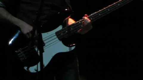 HD: Bass Player Video stock 9063750