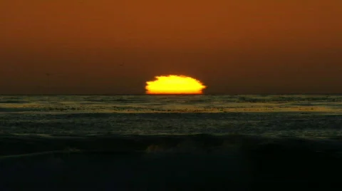 HD Beach Sunset Video stock 420814