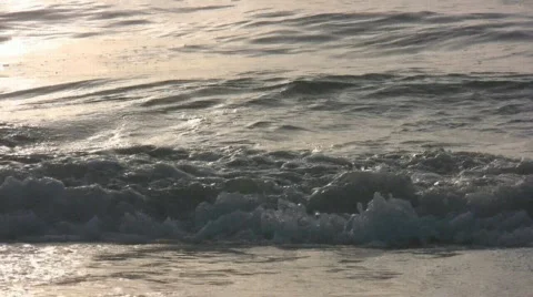 HD beach waves rolling in Stock Footage 157532